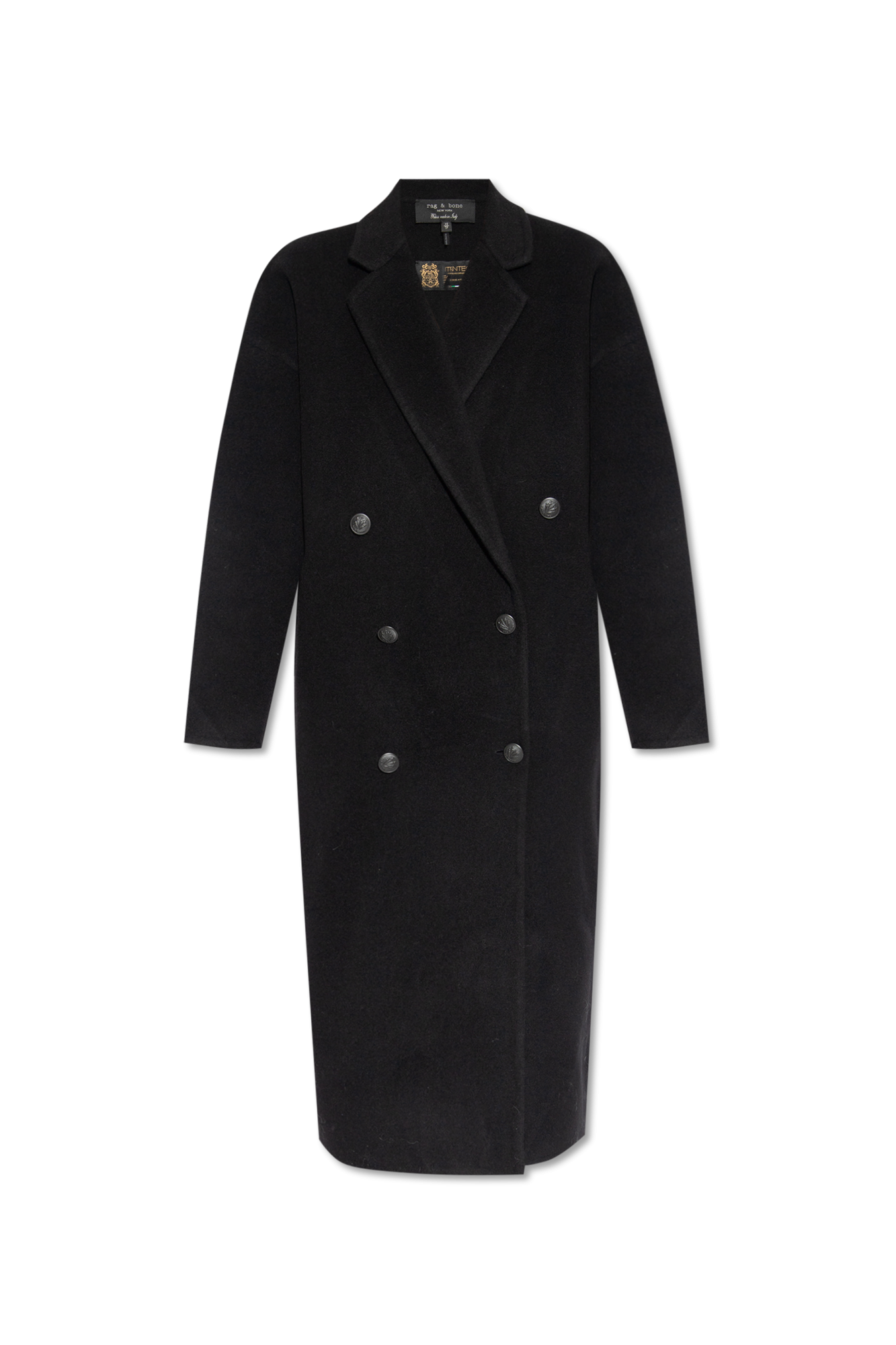 コート RAG  BONE Women Coats WAW23F2015TB15 0 BLACK Black Black 'Thea' double-breasted coat Rag & Bone